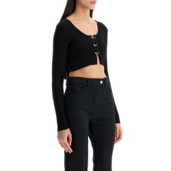 'cropped safety pin cardigan