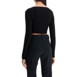 'cropped safety pin cardigan