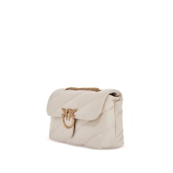 white silk leather shoulder bag with golden chain