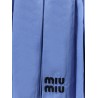 Cotton mini skirt with high cashmere and cotton band
