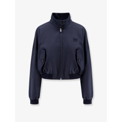 Panama jacket with Miu Miu patch