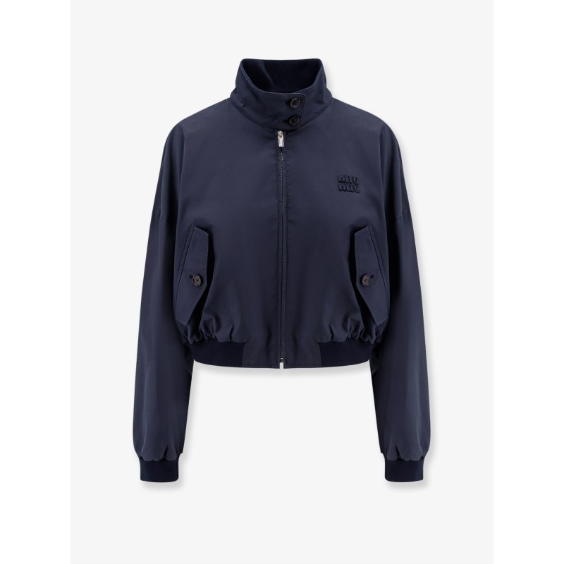 Panama jacket with Miu Miu patch