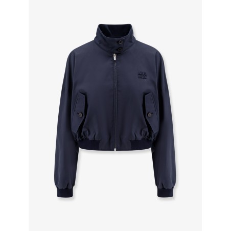 Panama jacket with Miu Miu patch