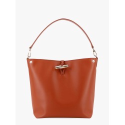 Le roseau m leather bucket bag with bamboo hook