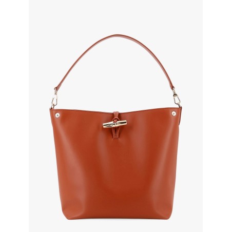 Le roseau m leather bucket bag with bamboo hook