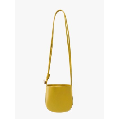Le roseau leather shoulder bag with bamboo detail