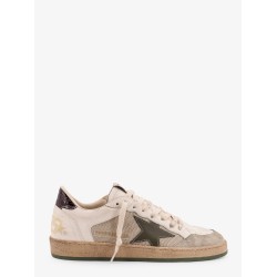 Ball Star Double Quarter low-top leather sneakers with used effect