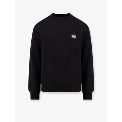Cotton sweatshirt with logo patch