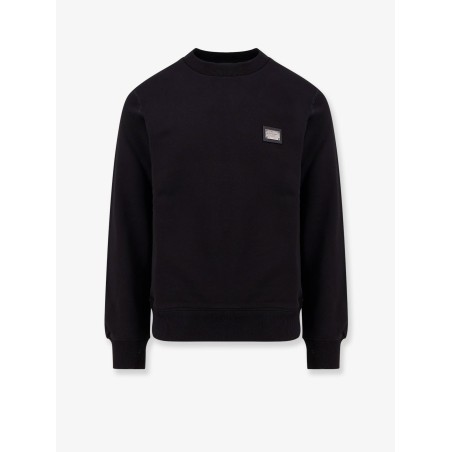 Cotton sweatshirt with logo patch
