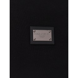 Cotton sweatshirt with logo patch