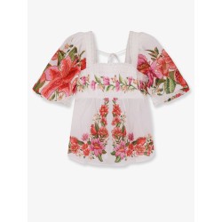 Cotton shirt with floral print