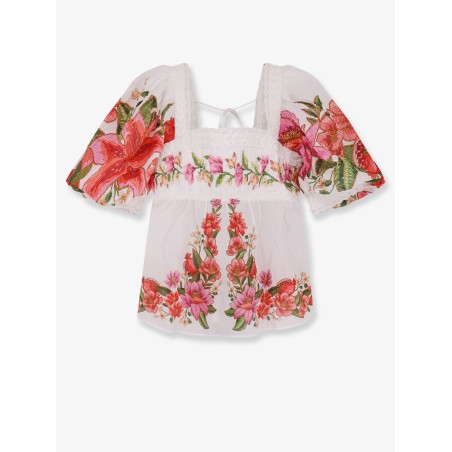 Cotton shirt with floral print