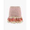 Cotton mini skirt with floral print