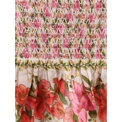 Cotton mini skirt with floral print
