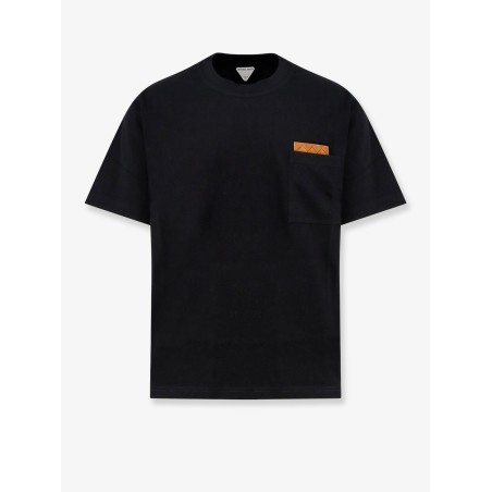 Pima cotton t-shirt with Intrecciato detail
