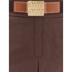 Panama pleated mini skirt with belt
