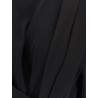 Long jersey dress with satin inserts