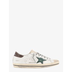 Leather and suede sneakers with used effect