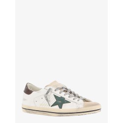 Leather and suede sneakers with used effect