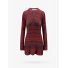 Knitted multicolor mini dress with stars detail