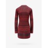 Knitted multicolor mini dress with stars detail