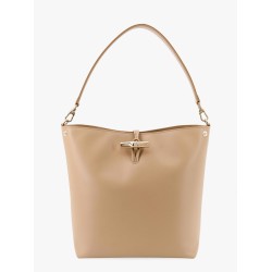 Le roseau m leather bucket bag with bamboo hook