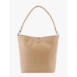 Le roseau m leather bucket bag with bamboo hook