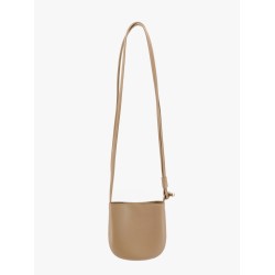Le roseau leather shoulder bag with bamboo detail