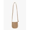 Le roseau leather shoulder bag with bamboo detail