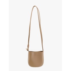 Le roseau leather shoulder bag with bamboo detail