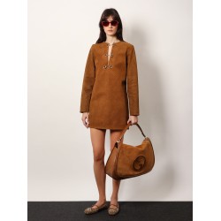 Blondie leather handbag with maxi logo