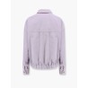 Cotton and linen denim jacket with elastic bottom
