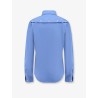 Cotton popeline shirt with logo embroidery