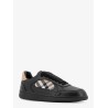 Leather sneakers with Traditional Check inserts