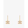 Triomphe brass earrings with rhinestones