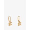 Triomphe brass earrings with rhinestones