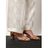 Delfina leather sandals with ff motif