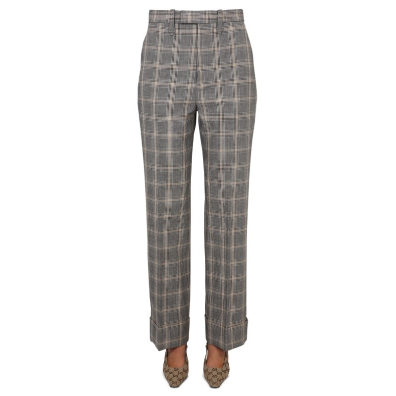PANTS WITH PRINCE OF WALES PATTERN