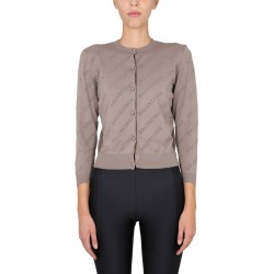 ALLOVER LOGO CROPPED CARDIGAN