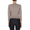 ALLOVER LOGO CROPPED CARDIGAN