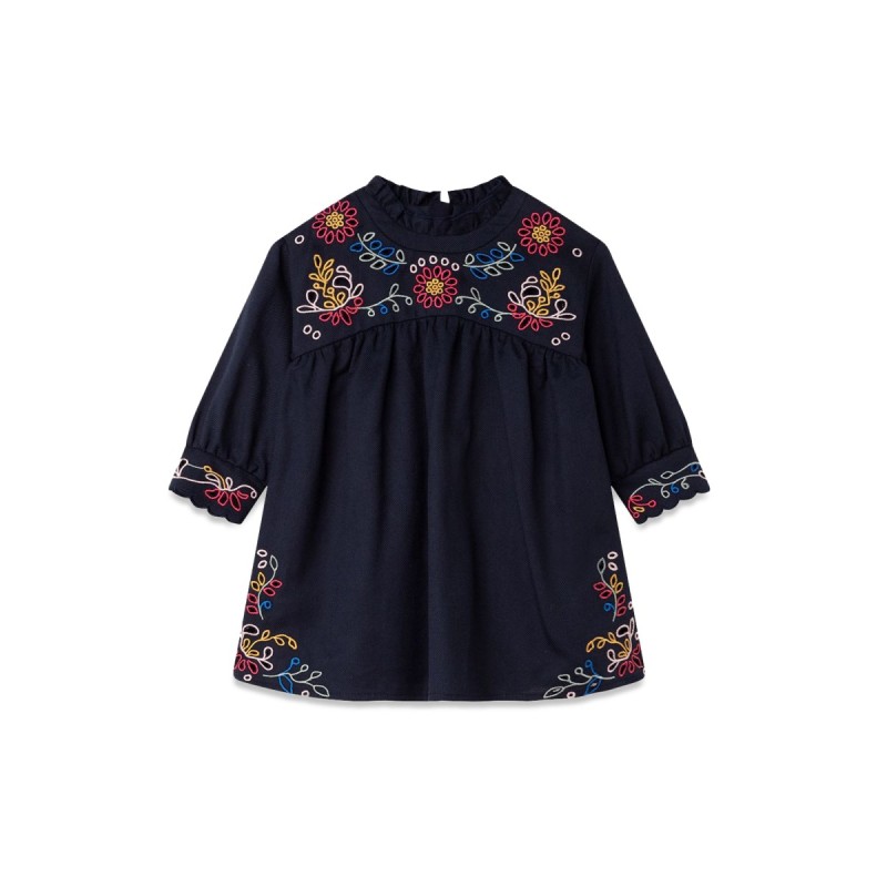 FLOWER EMBROIDERY DRESS