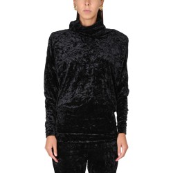 VELVET TURTLENECK TOP