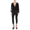 JUMPSUIT WITH OPEN SLEEVES IN CREPE JERSEY