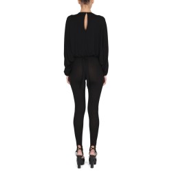 JUMPSUIT WITH OPEN SLEEVES IN CREPE JERSEY