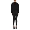 JUMPSUIT WITH OPEN SLEEVES IN CREPE JERSEY