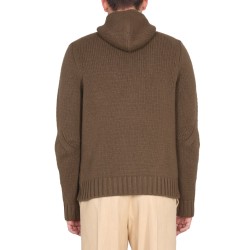 TEXTURED JERSEY WITH HOOD