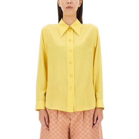 CREPE DE CHINE AND SILK SHIRT