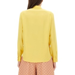CREPE DE CHINE AND SILK SHIRT
