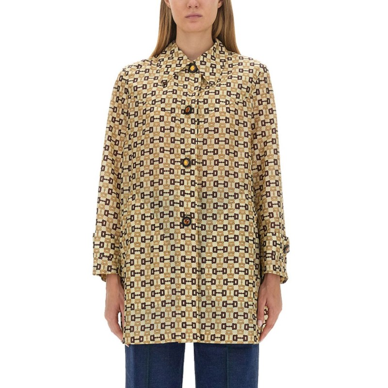 GUCCI HORSEBIT PRINT COAT
