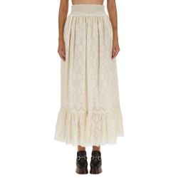FLORAL BRODERIE ANGLAISE SKIRT